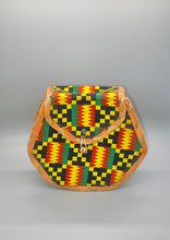 Load image into Gallery viewer, Kente Print Leather Handbags
